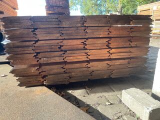 Ca. 144x Douglas Wisselsponning/Halfhoutsrabat, 18x190mm, lengte 500cm